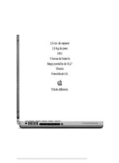 Apple PowerBook G4 'Think Different' print ad translated to Spanish for launch in European Publications.